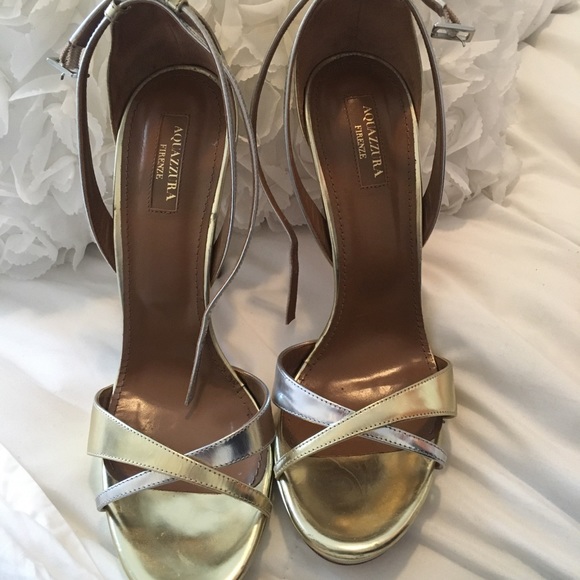 Aquazzura Shoes - Gold & Silver Aquazzura heels